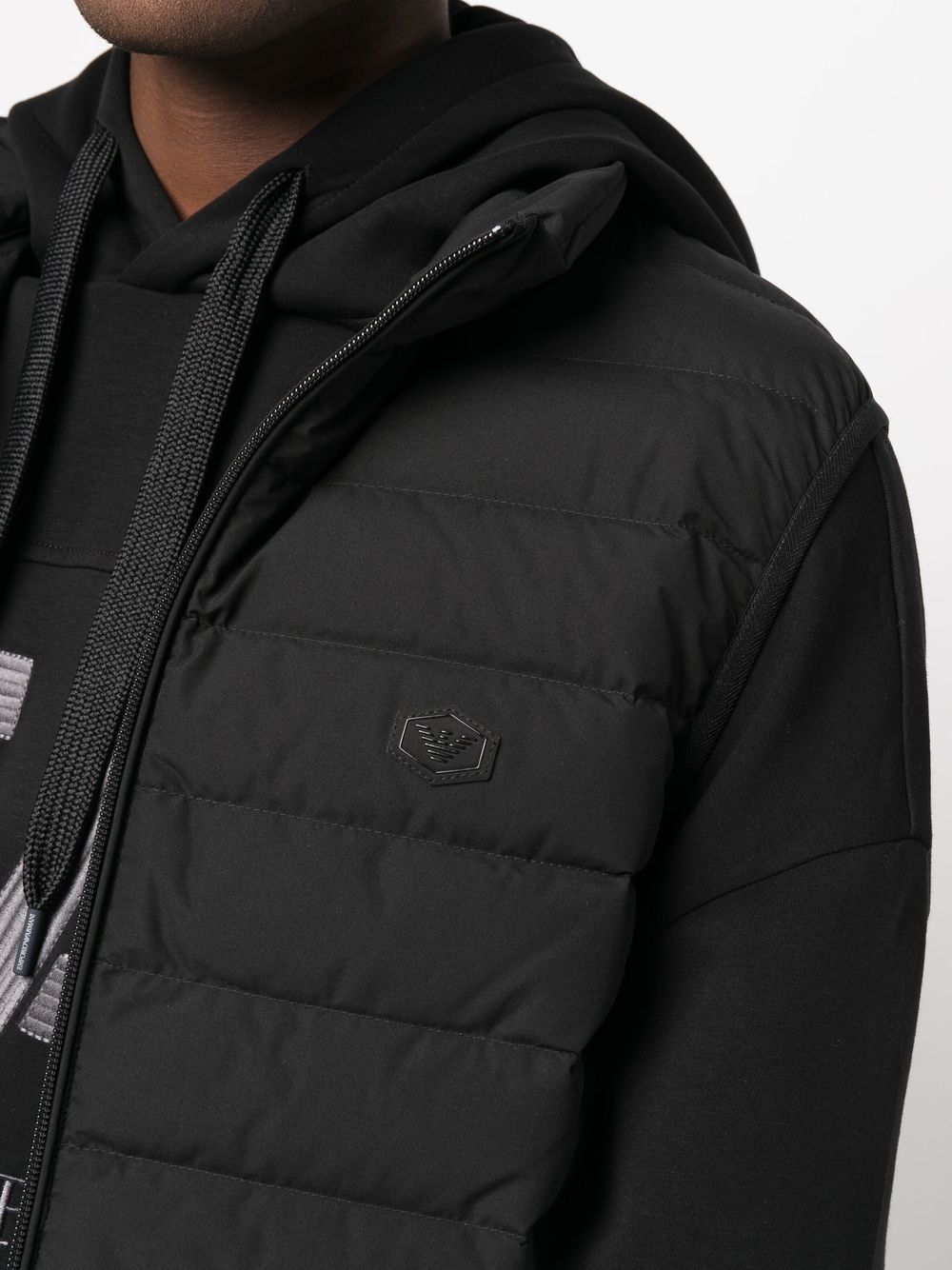 Emporio Armani Quilted Vest In Black