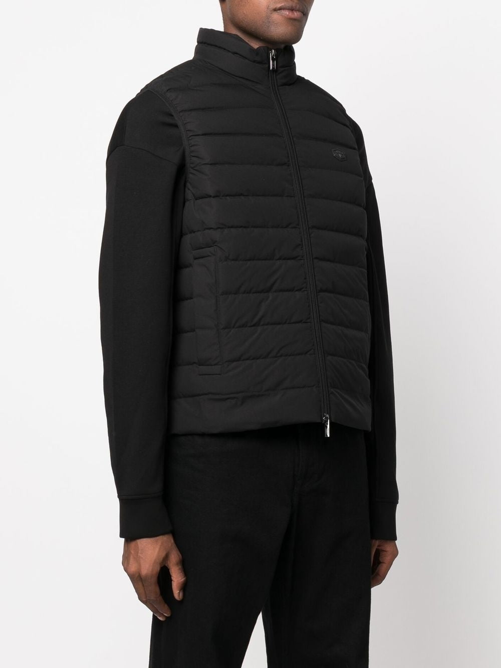 Emporio Armani Quilted Vest In Black