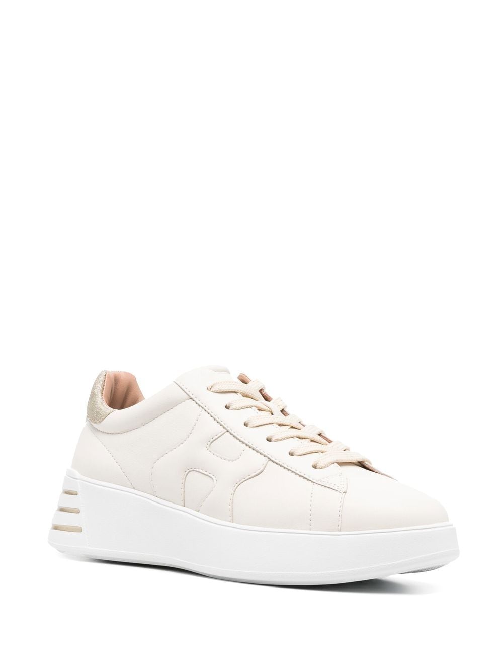 HOGAN PRE Rebel Sneakers Cream With Glitter Detail