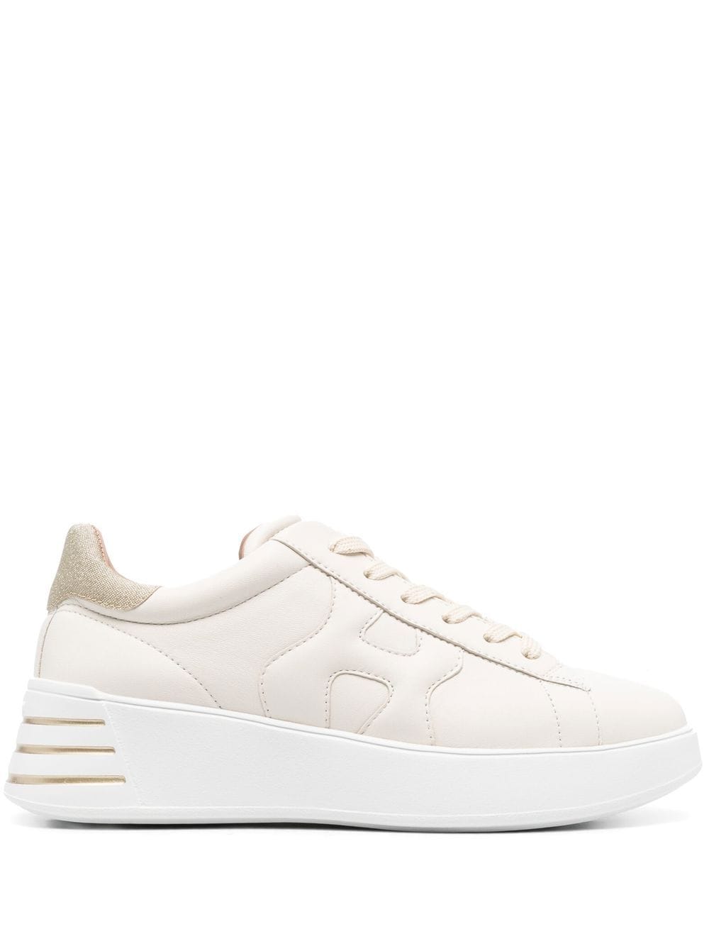 HOGAN PRE Rebel Sneakers Cream With Glitter Detail