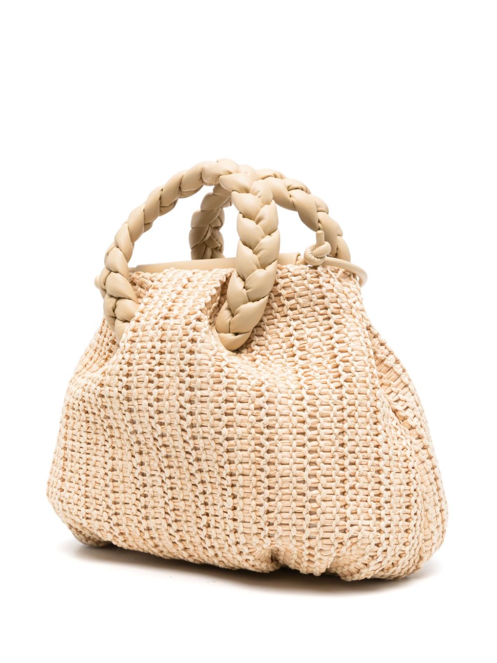 HEREU Bombon Raffia Handbag Beige