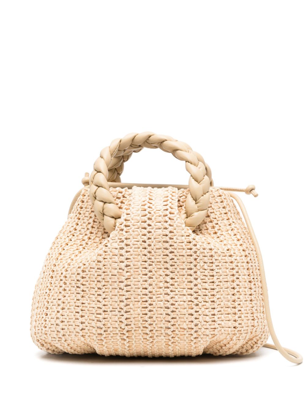 HEREU Bombon Raffia Handbag Beige