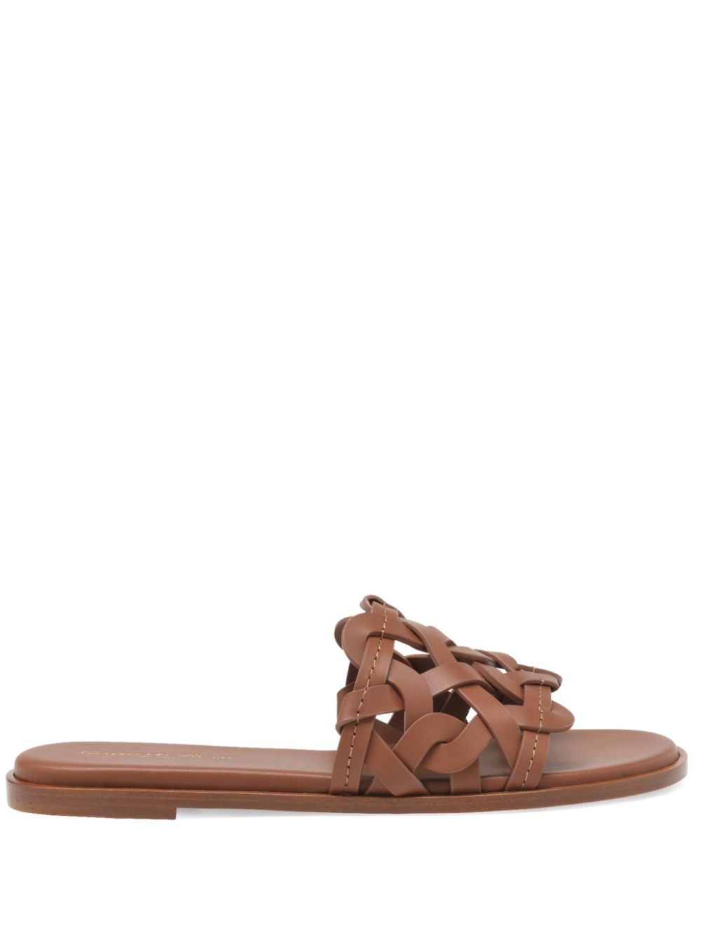 Gianvito Rossi Leather Slide Sandals Leather Brown