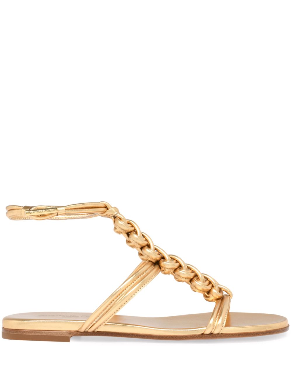 Gianvito Rossi Golden Nappa Leather Sandals