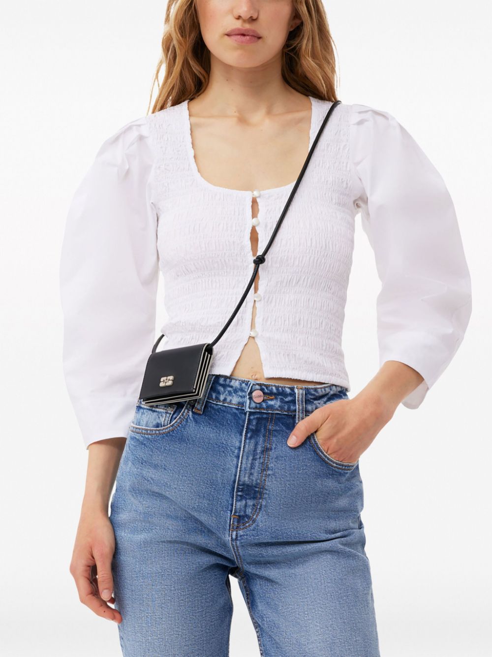 GANNI Mini Card Holder Crossbody Bag