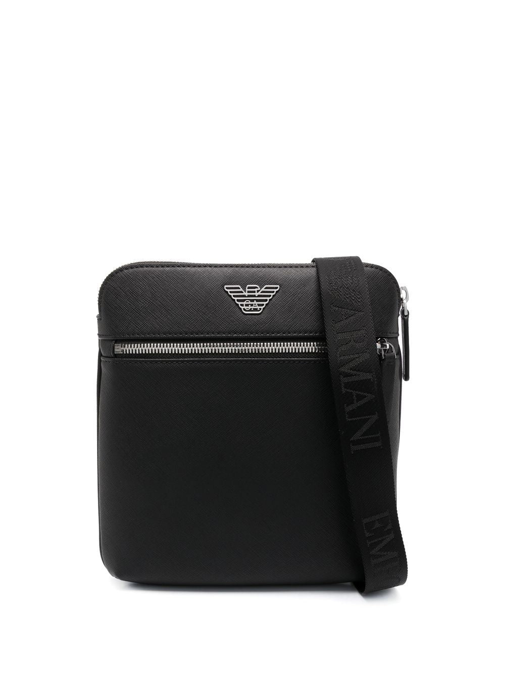 Emporio Armani Faux Leather Messenger Bag