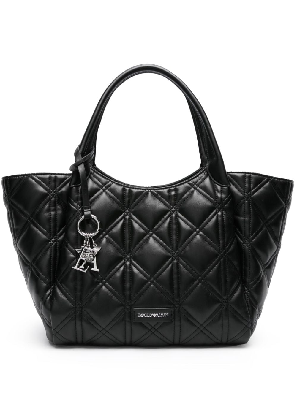 Emporio Armani Faux Leather Quilted Shopper Bag