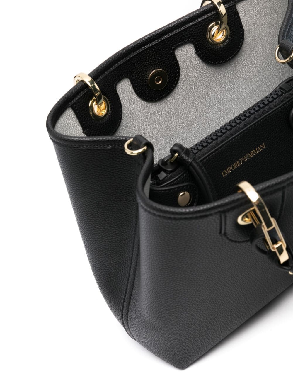 Emporio Armani Faux Leather Shopper Bag