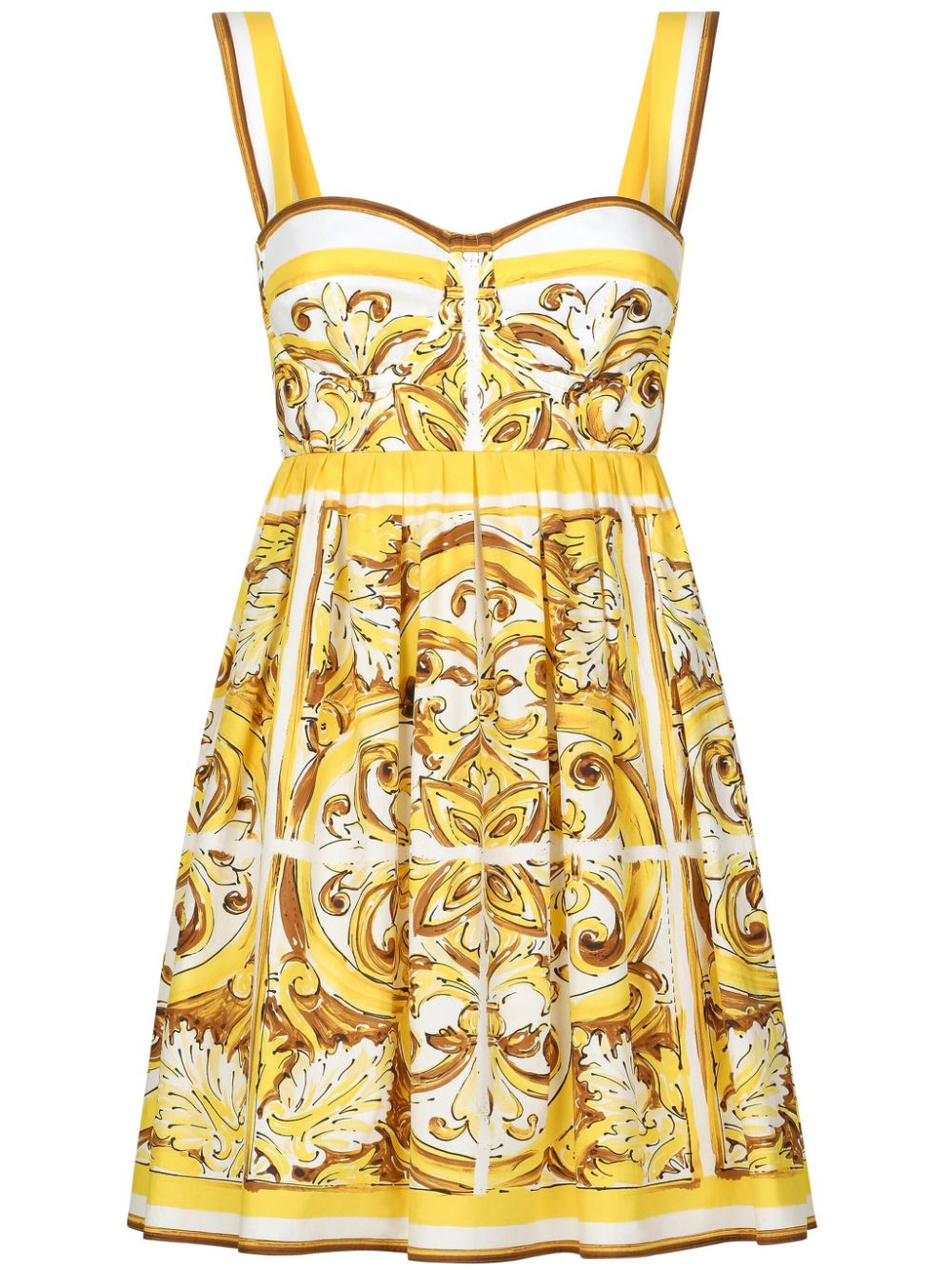 Dolce & Gabbana Majolica Print Poplin Mini Dress