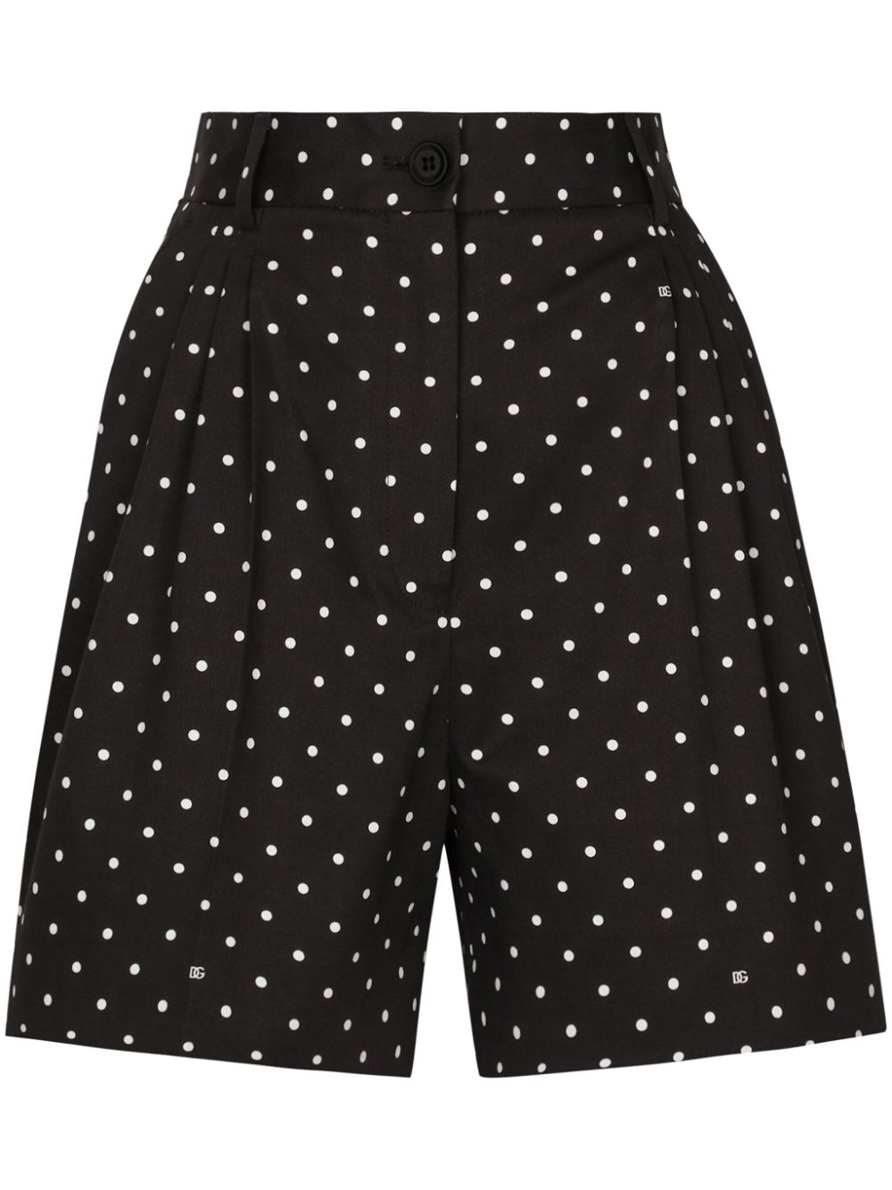 Dolce & Gabbana Cotton Blend Polka Dot Shorts