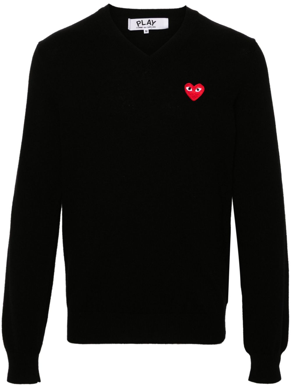 Comme Des Garcons Wool V-neck Sweater Black