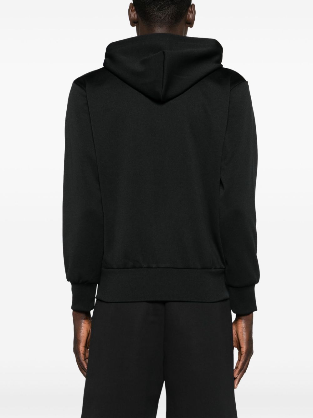 Comme Des Garcons Embroidered Full Zip Hooded Sweatshirt Black