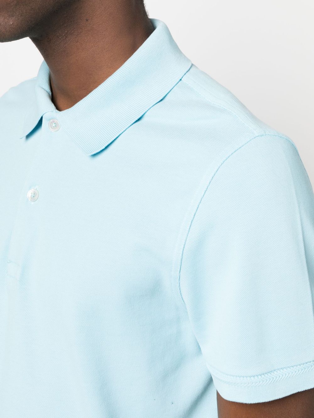 Tom Ford Blue Cotton Polo Shirt