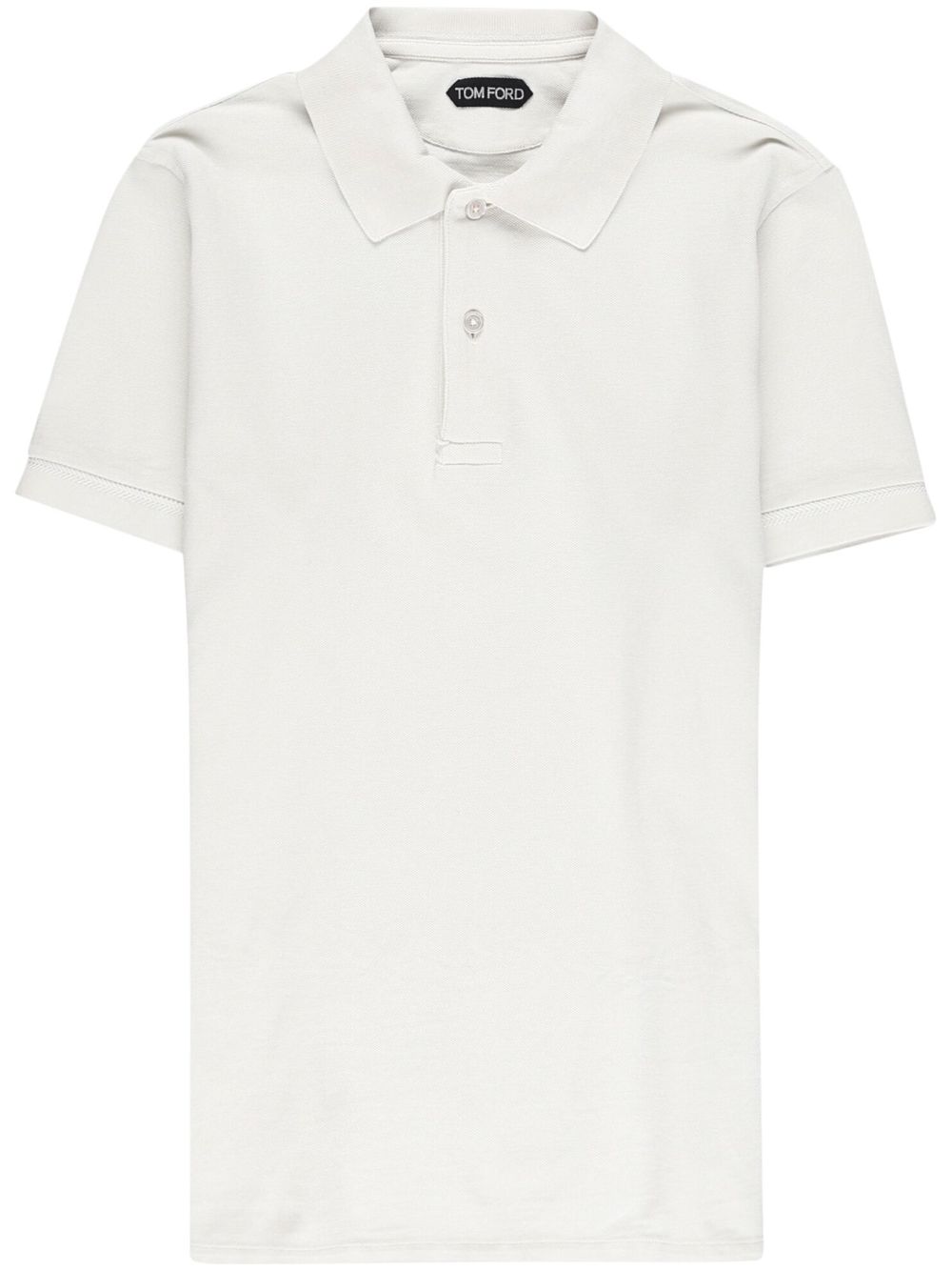 Tom Ford White Cotton Polo Shirt