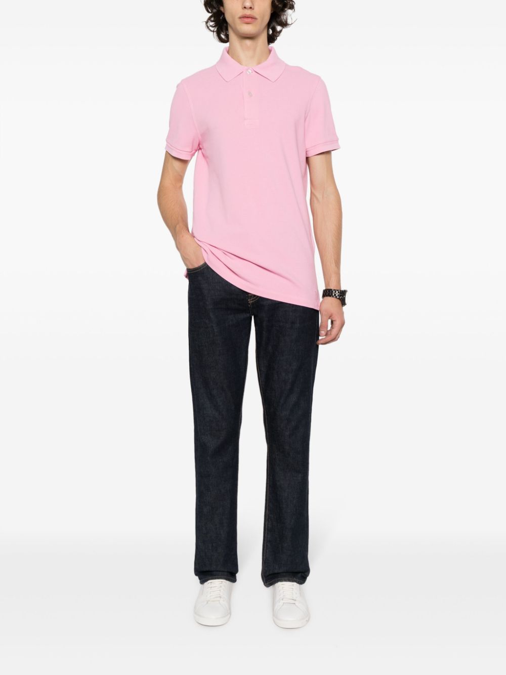 Tom Ford Pink Cotton Polo Shirt