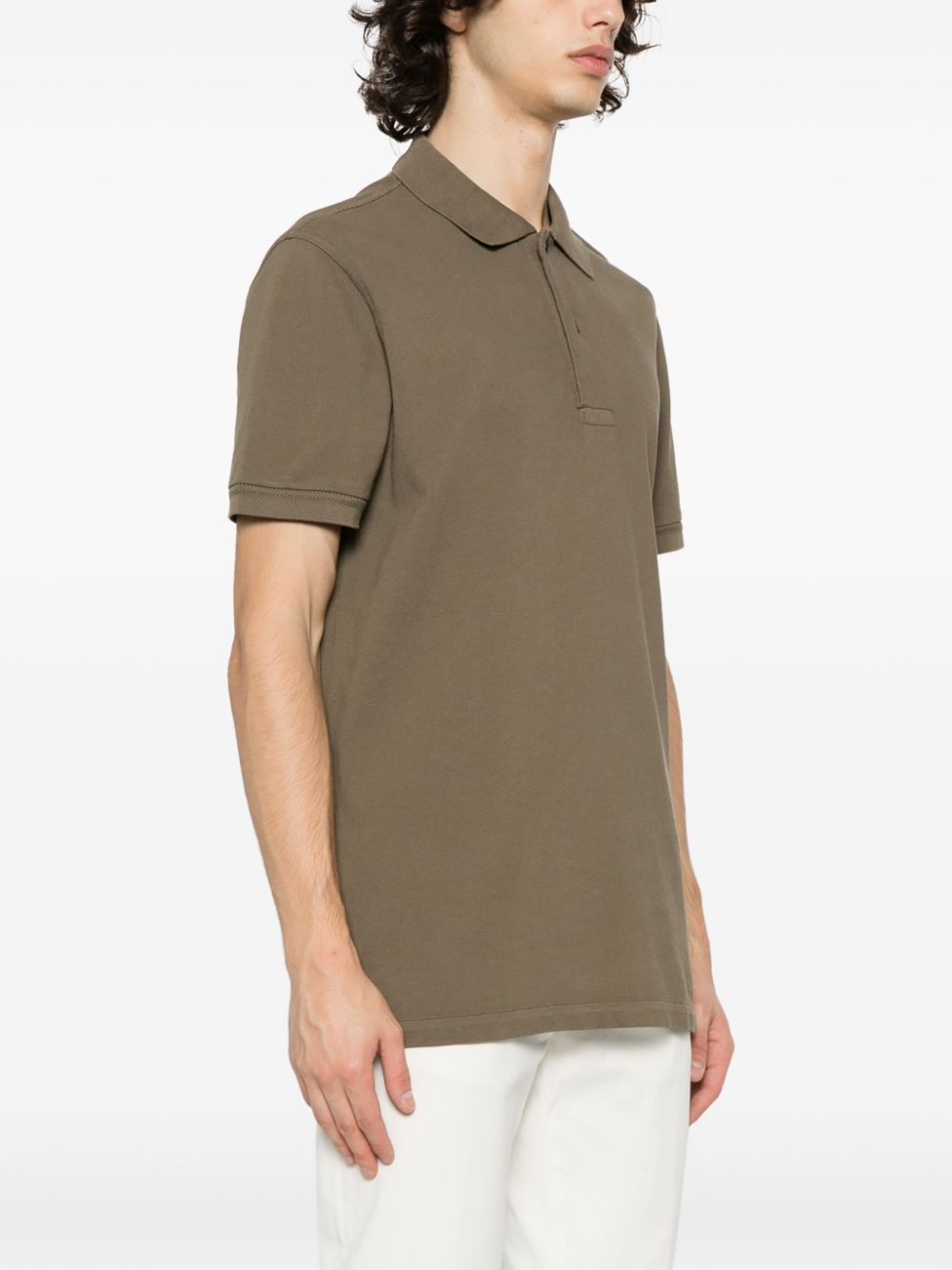 Tom Ford Khaki Cotton Polo Shirt