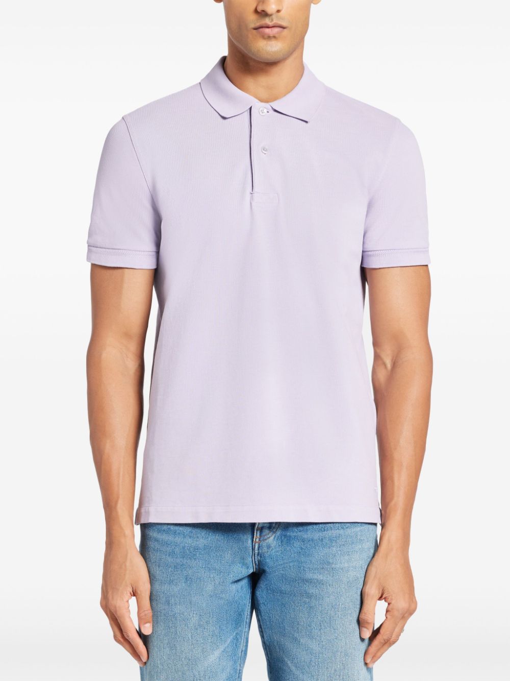 Tom Ford Lilac Cotton Polo Shirt