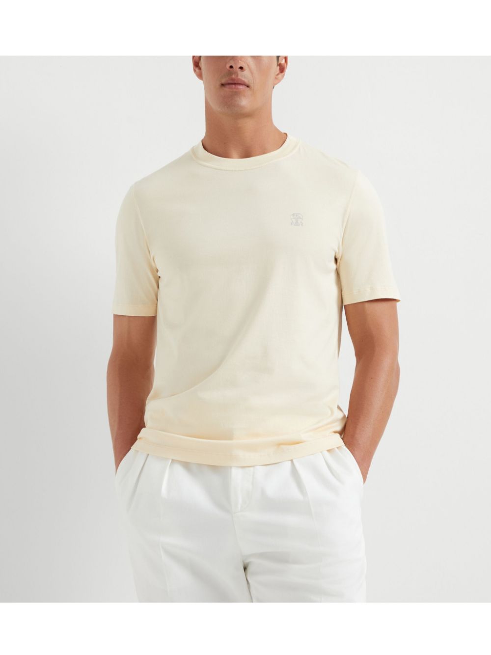 Brunello Cucinelli Cotton T-Shirt Yellow