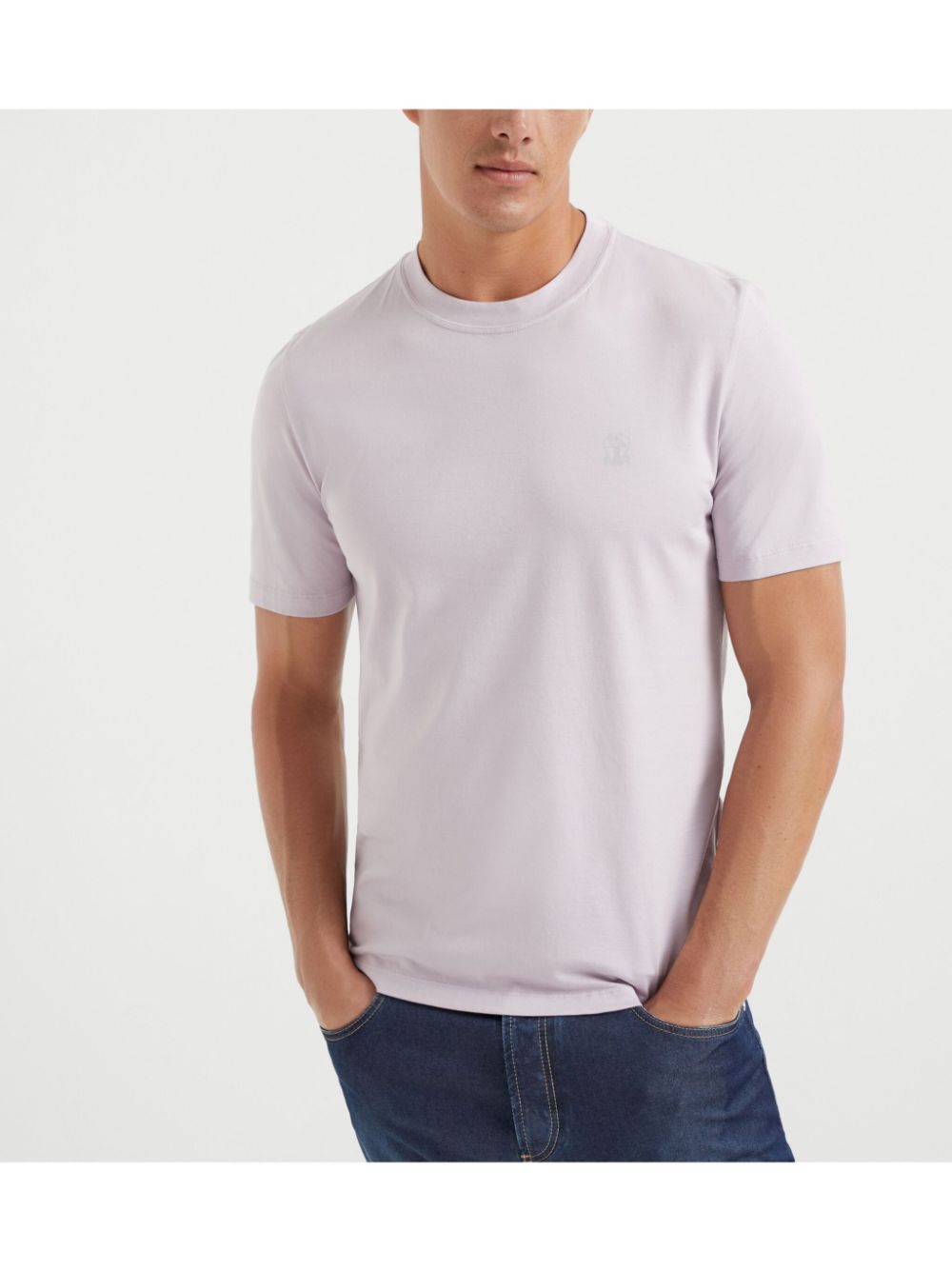 Brunello Cucinelli Cotton T-Shirt Purple