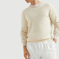 Brunello Cucinelli Cashmere Sweater In Beige