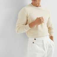 Brunello Cucinelli Cashmere Sweater In Beige