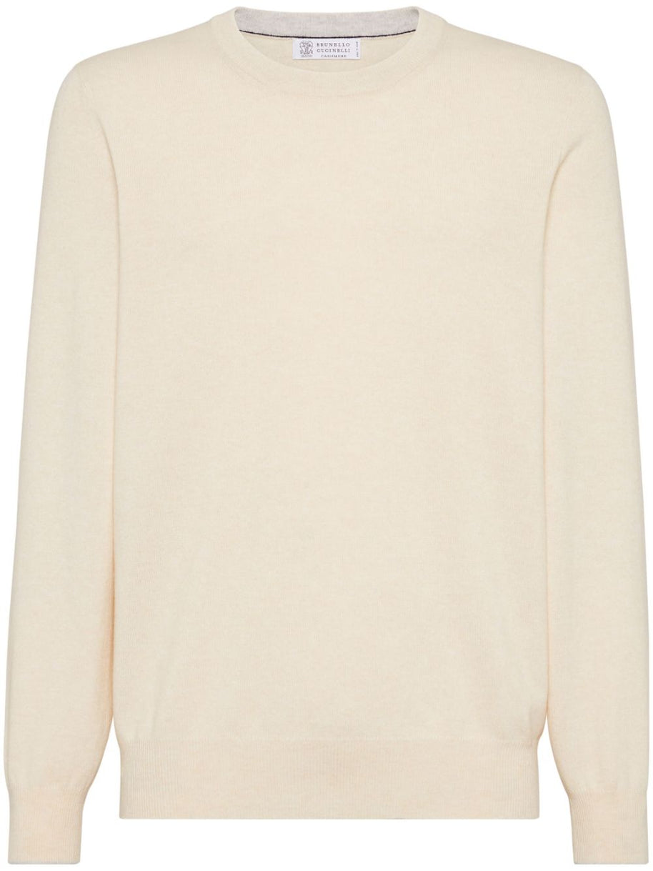 Brunello Cucinelli Cashmere Sweater In Beige