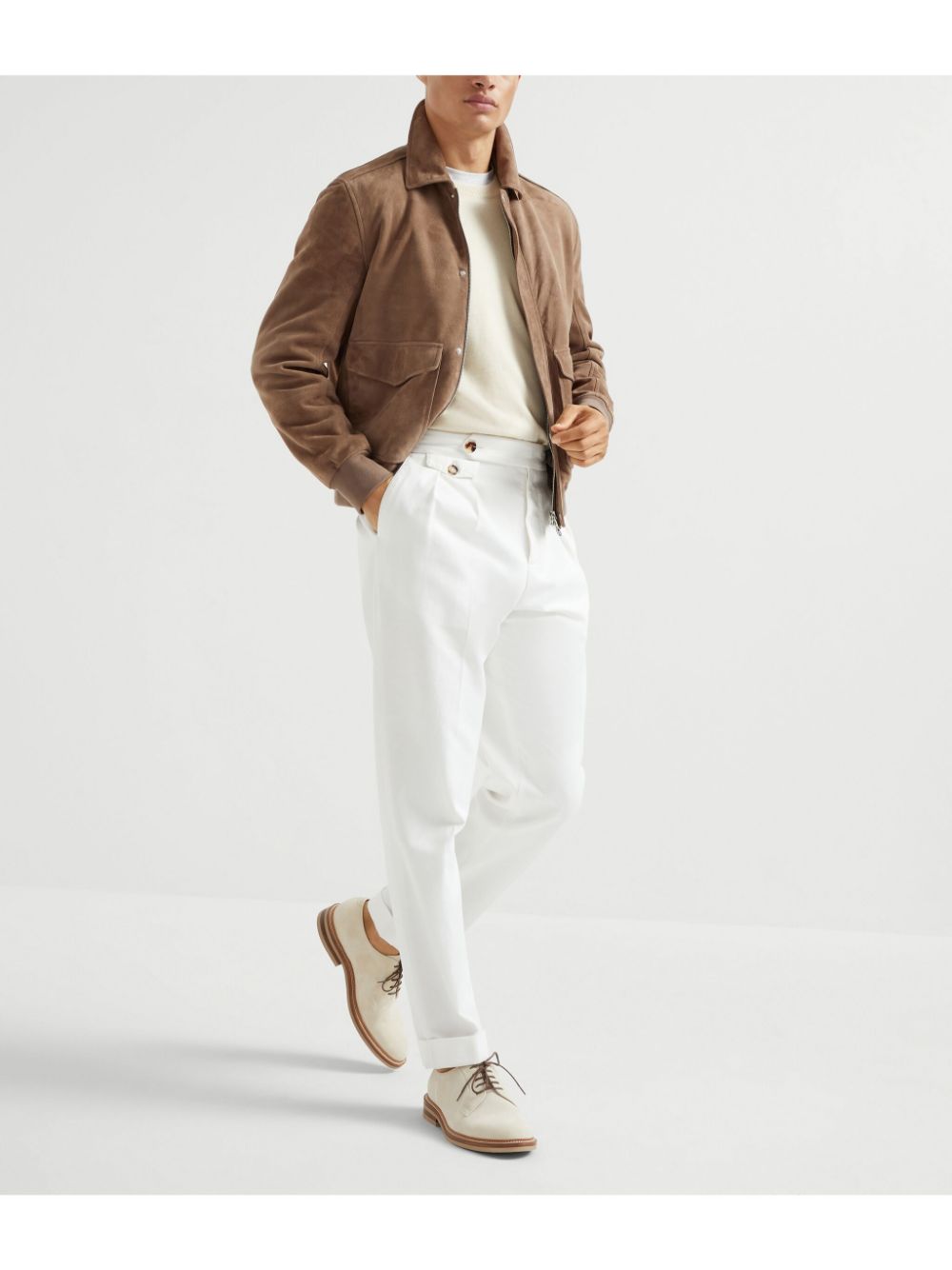 Brunello Cucinelli Cashmere Sweater In Beige
