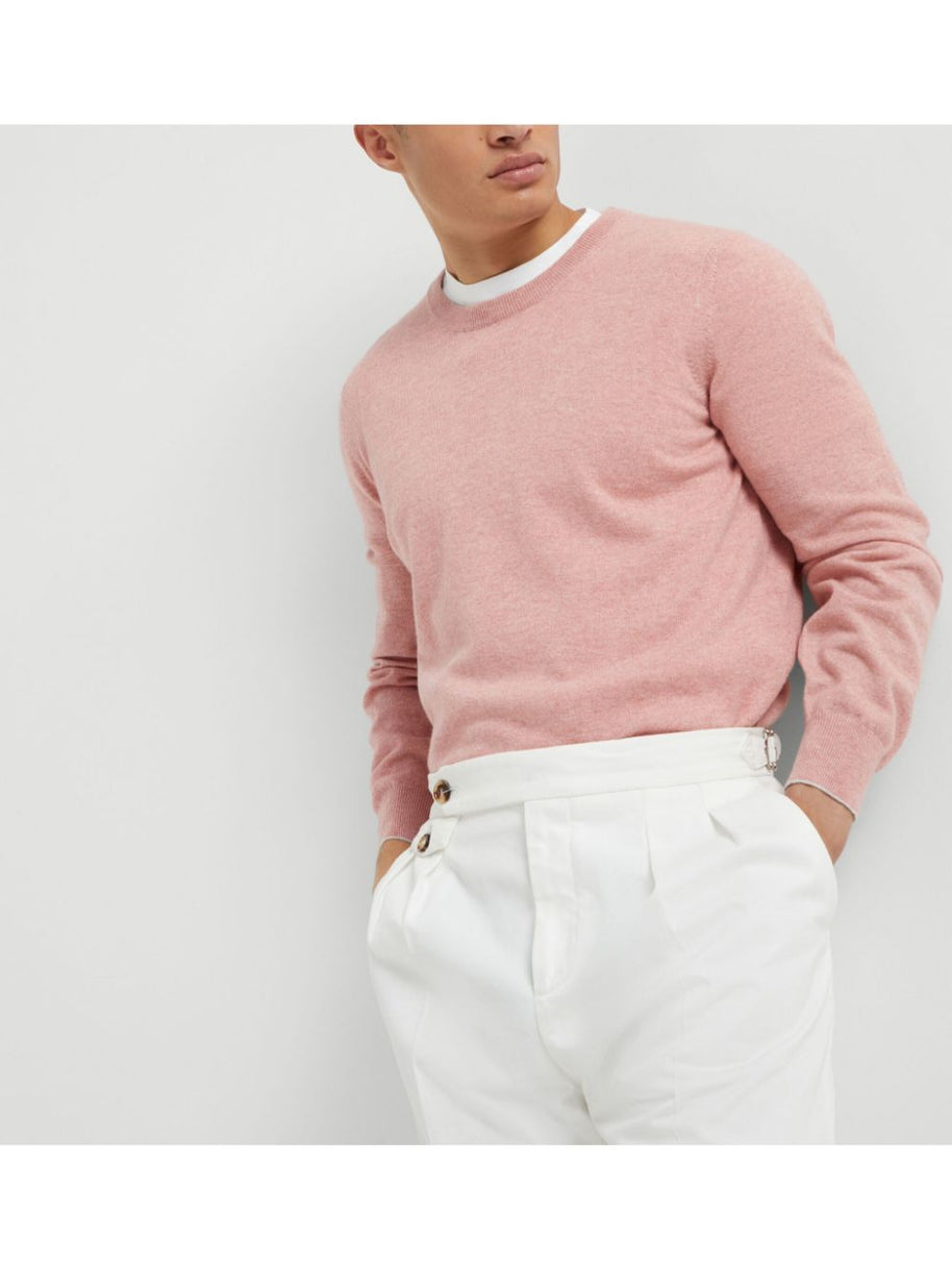 Brunello Cucinelli Cashmere Crewneck Sweater - Pink
