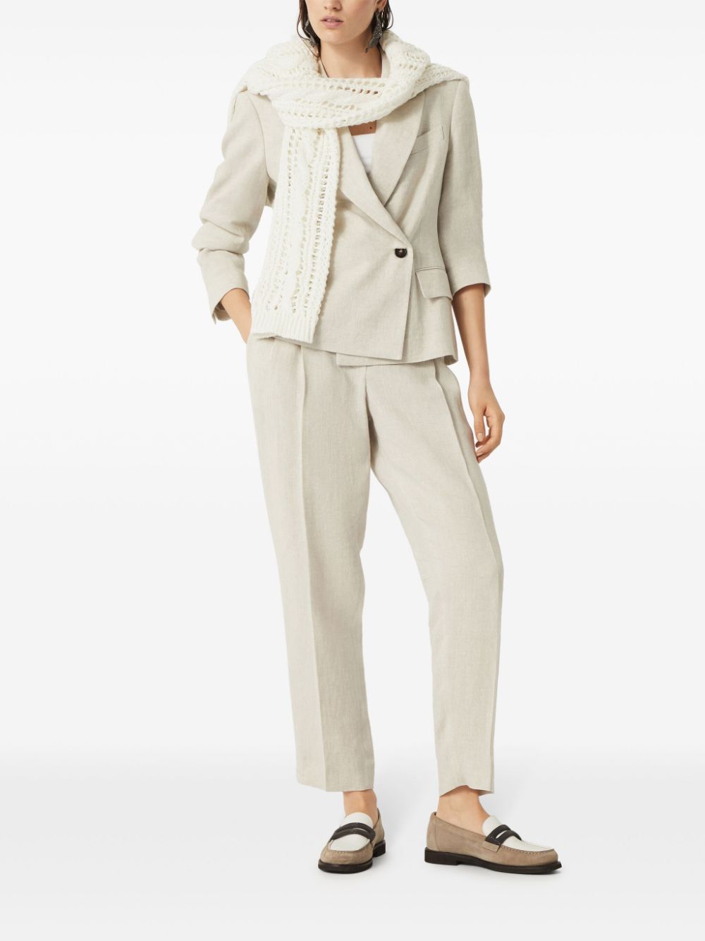 Brunello Cucinelli Slouchy Linen Pants