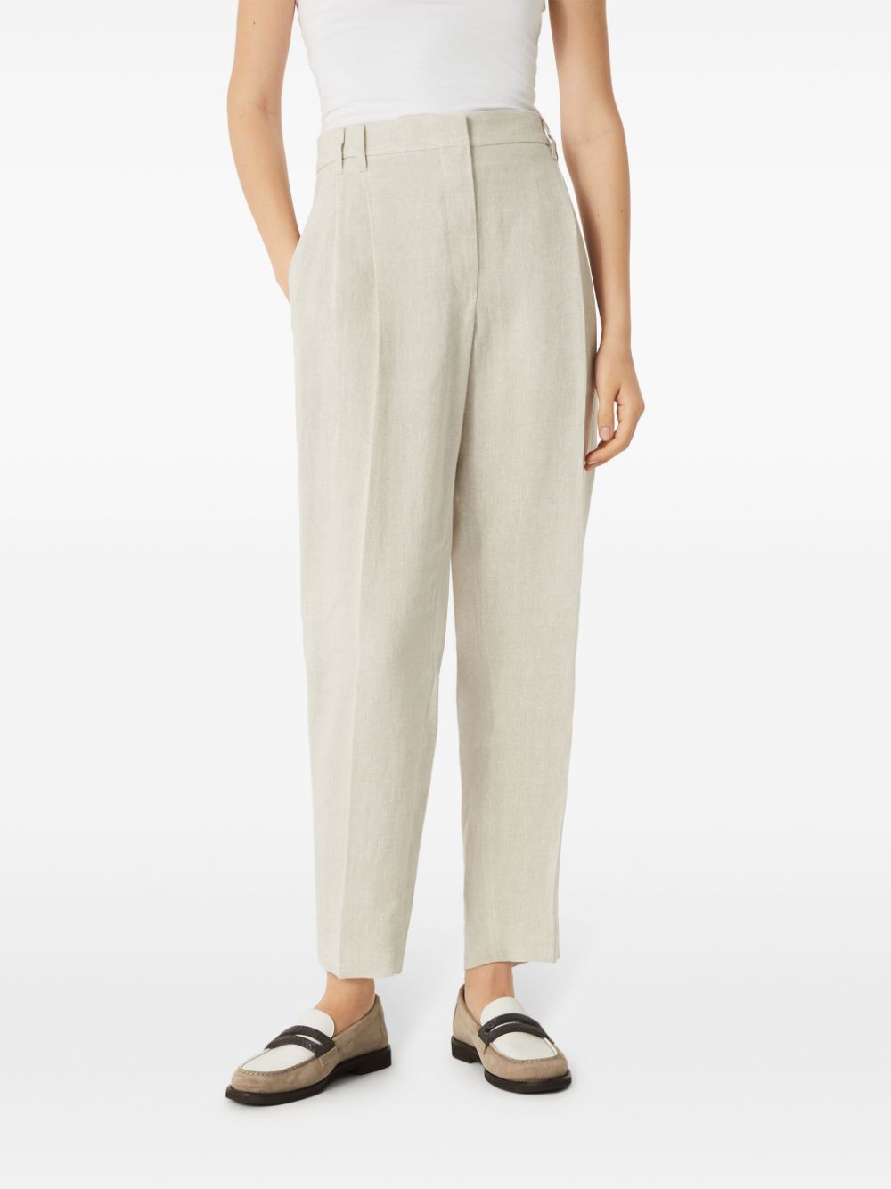 Brunello Cucinelli Slouchy Linen Pants