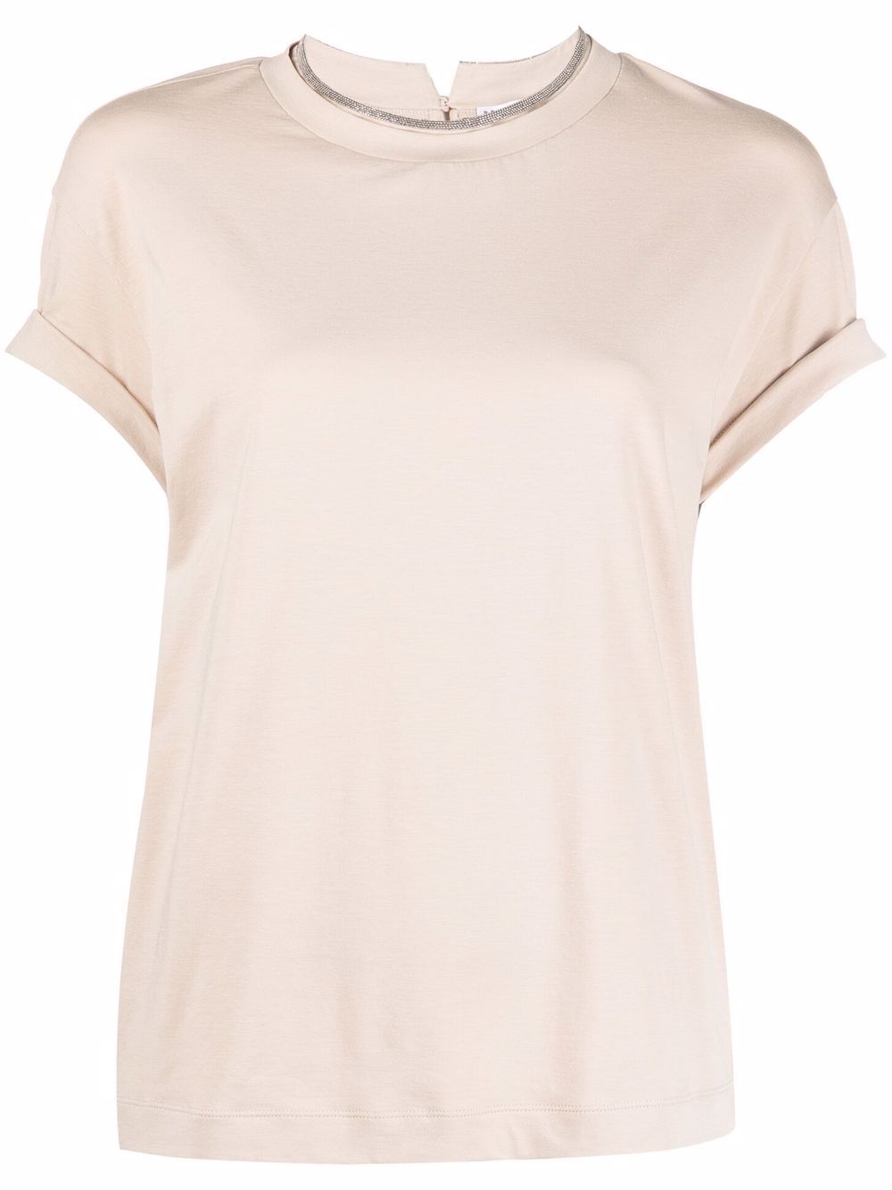 Brunello Cucinelli Beige Cotton T-Shirt