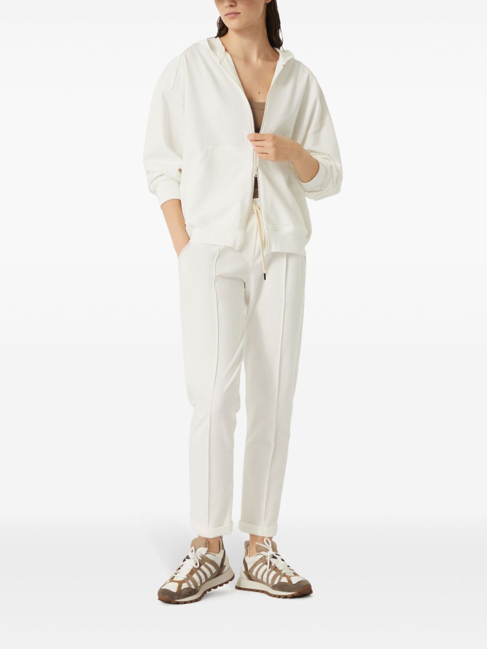 Brunello Cucinelli Cotton Joggers In White