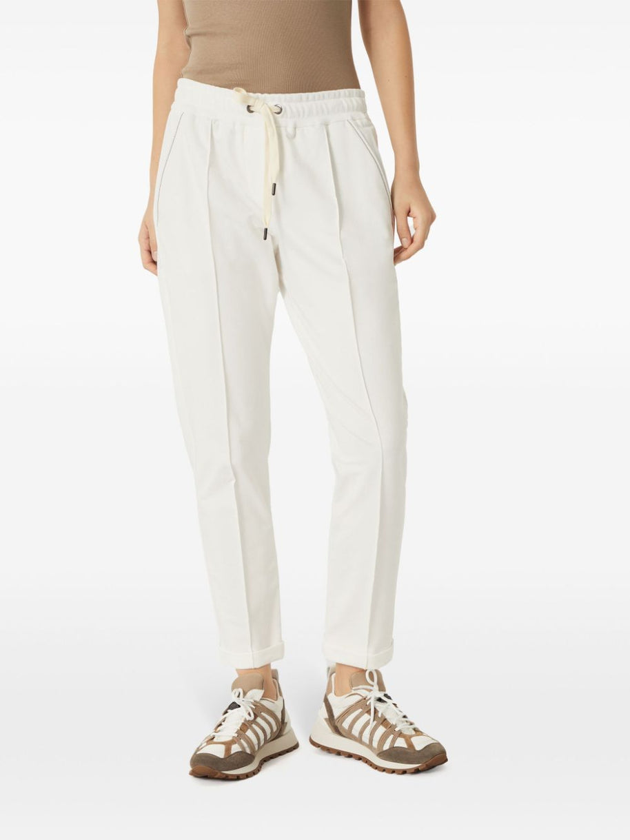 Brunello Cucinelli Cotton Joggers In White