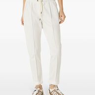 Brunello Cucinelli Cotton Joggers In White