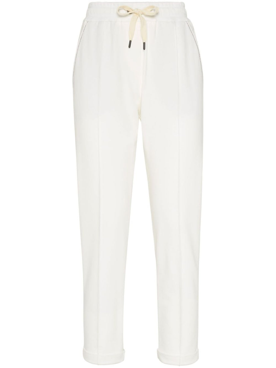 Brunello Cucinelli Cotton Joggers In White