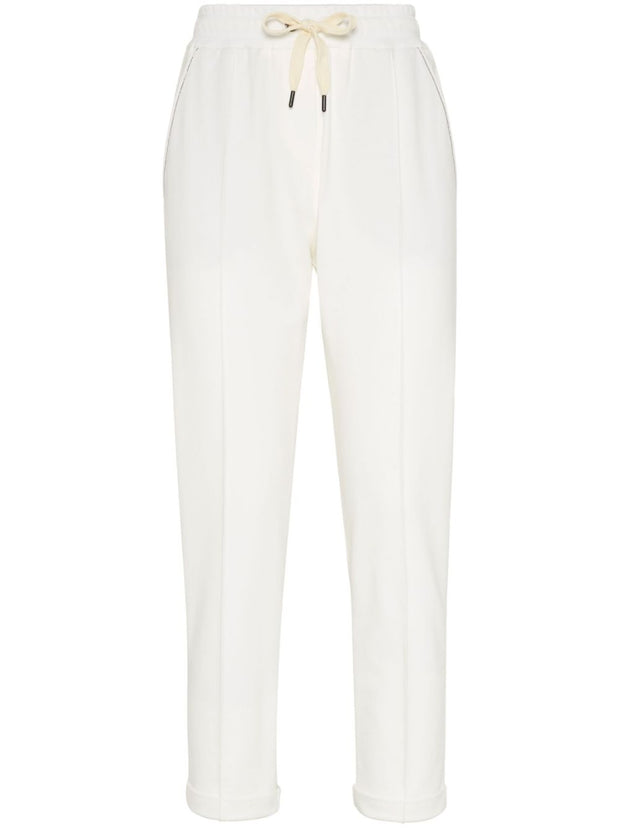 Brunello Cucinelli Cotton Joggers In White