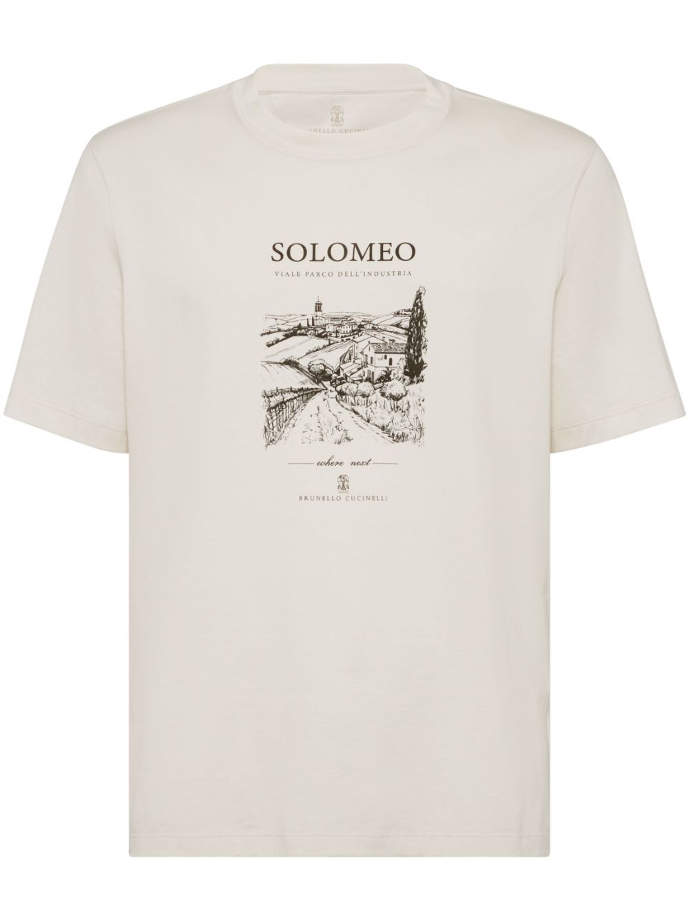 Brunello Cucinelli Graphic Print  T-Shirt White