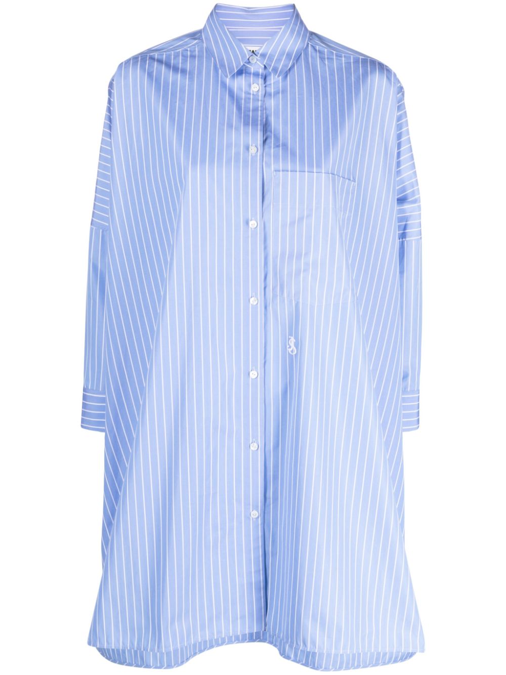 Jil Sander Oversized Striped Shirt Clear Blue