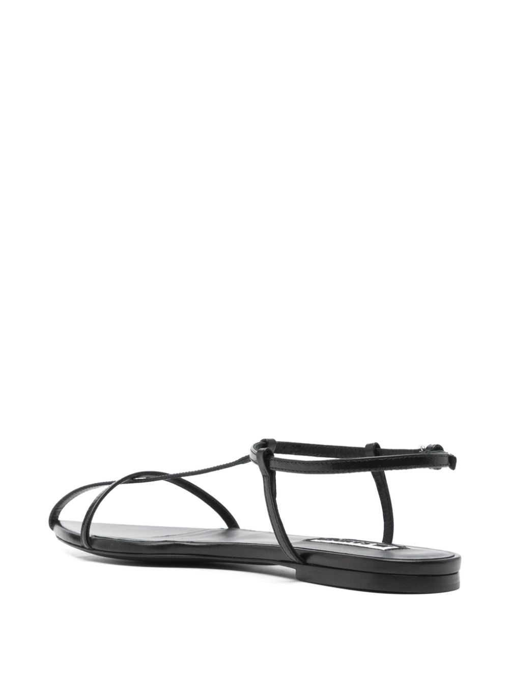 Jil Sander Tripon Leather Sandals In Black