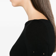 SPORTMAX PRE Black Long Dress With Detachable Sleeves