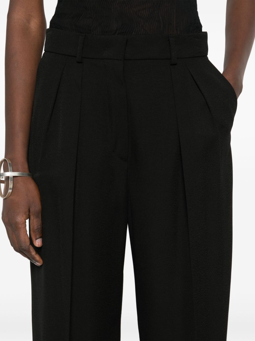 SPORTMAX PRE Pleated Pants in Black