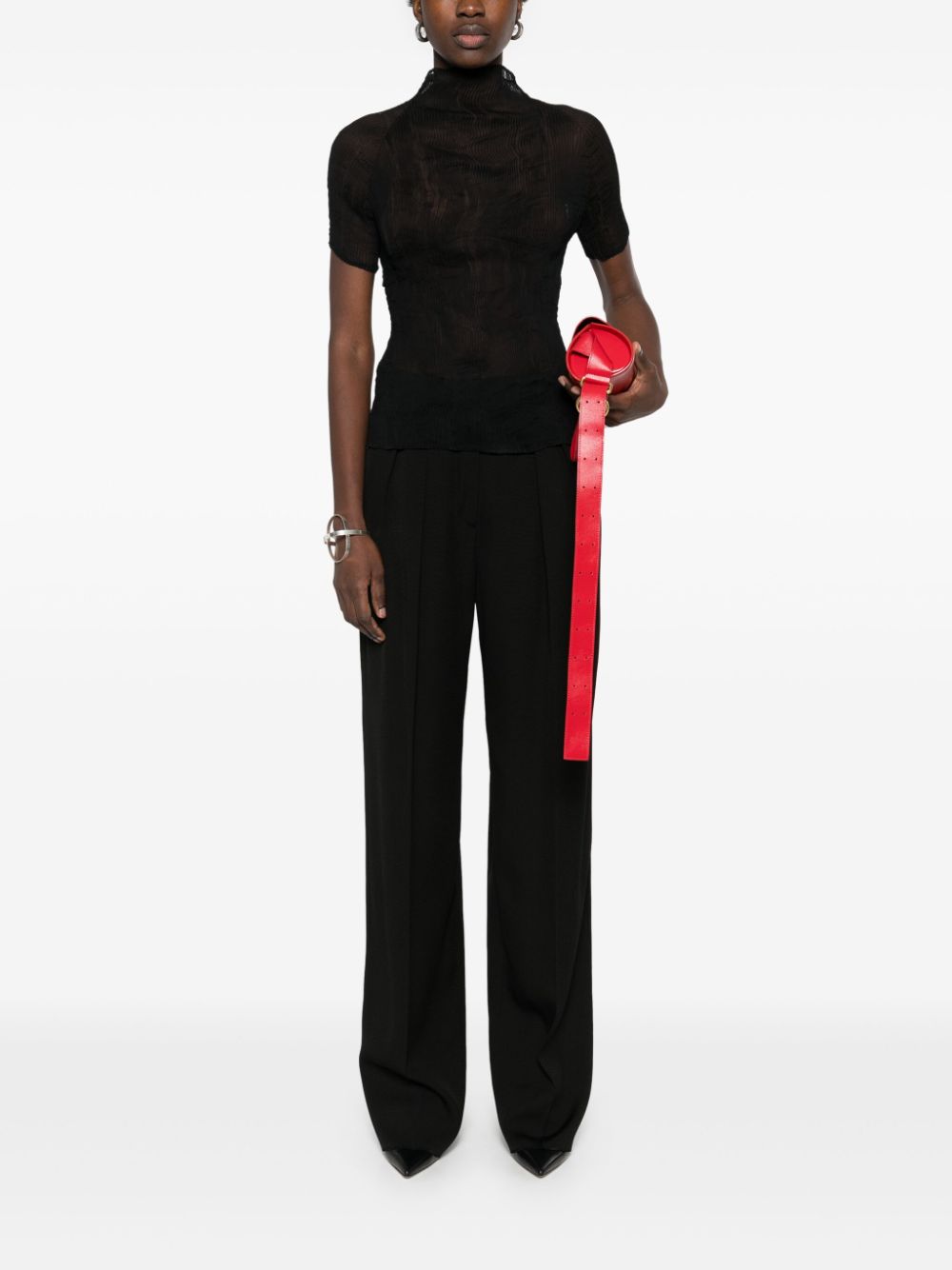 SPORTMAX PRE Pleated Pants in Black