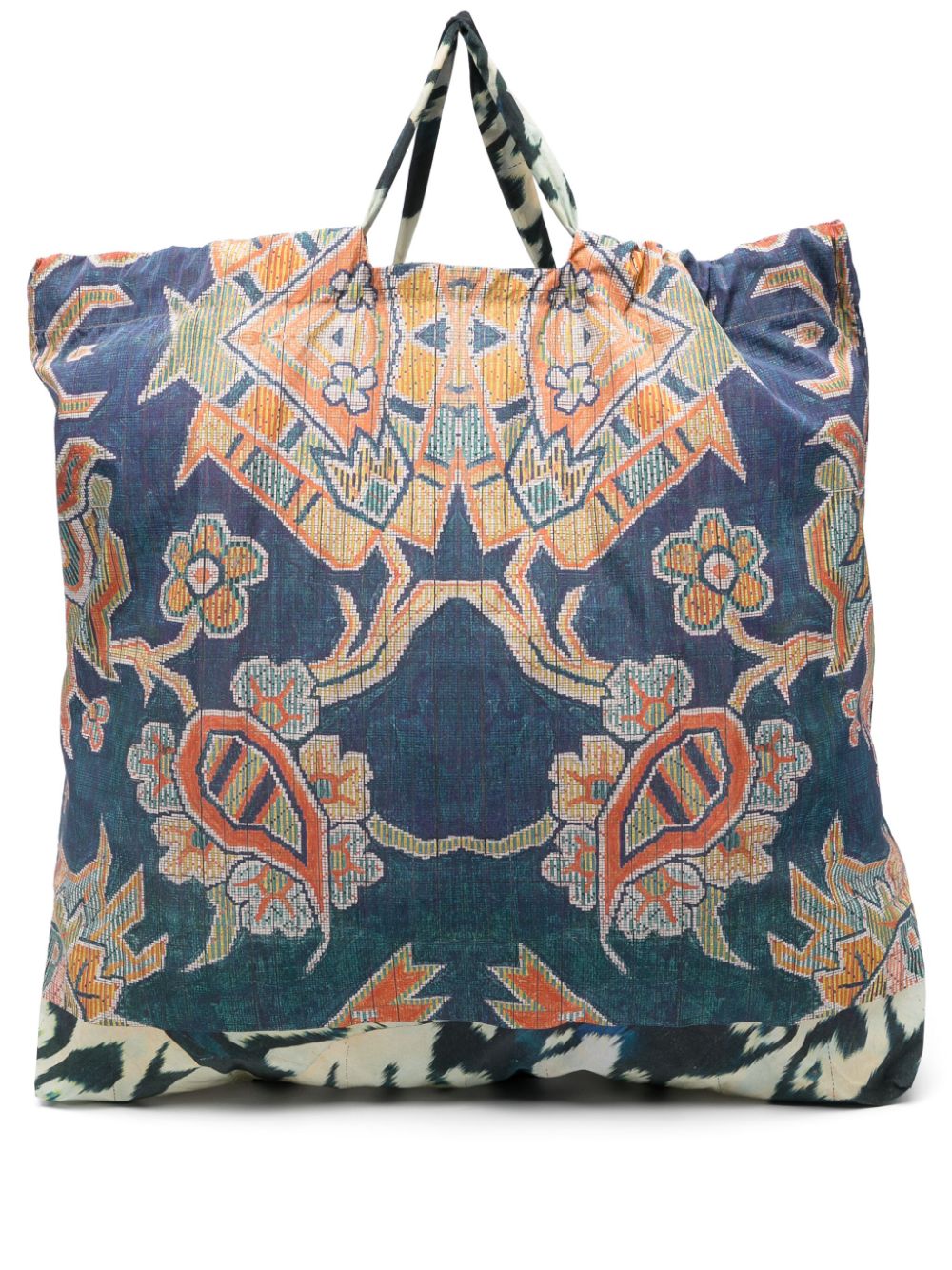 Pierre Louis Mascia Floral Tote Bag In Blue