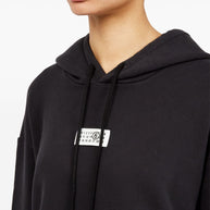 MM6 Maison Margiela Cotton Jearsey Hooded Sweatshirt in Black