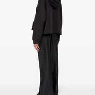MM6 Maison Margiela Cotton Jearsey Hooded Sweatshirt in Black