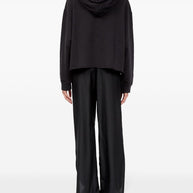 MM6 Maison Margiela Cotton Jearsey Hooded Sweatshirt in Black