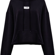 MM6 Maison Margiela Cotton Jearsey Hooded Sweatshirt in Black