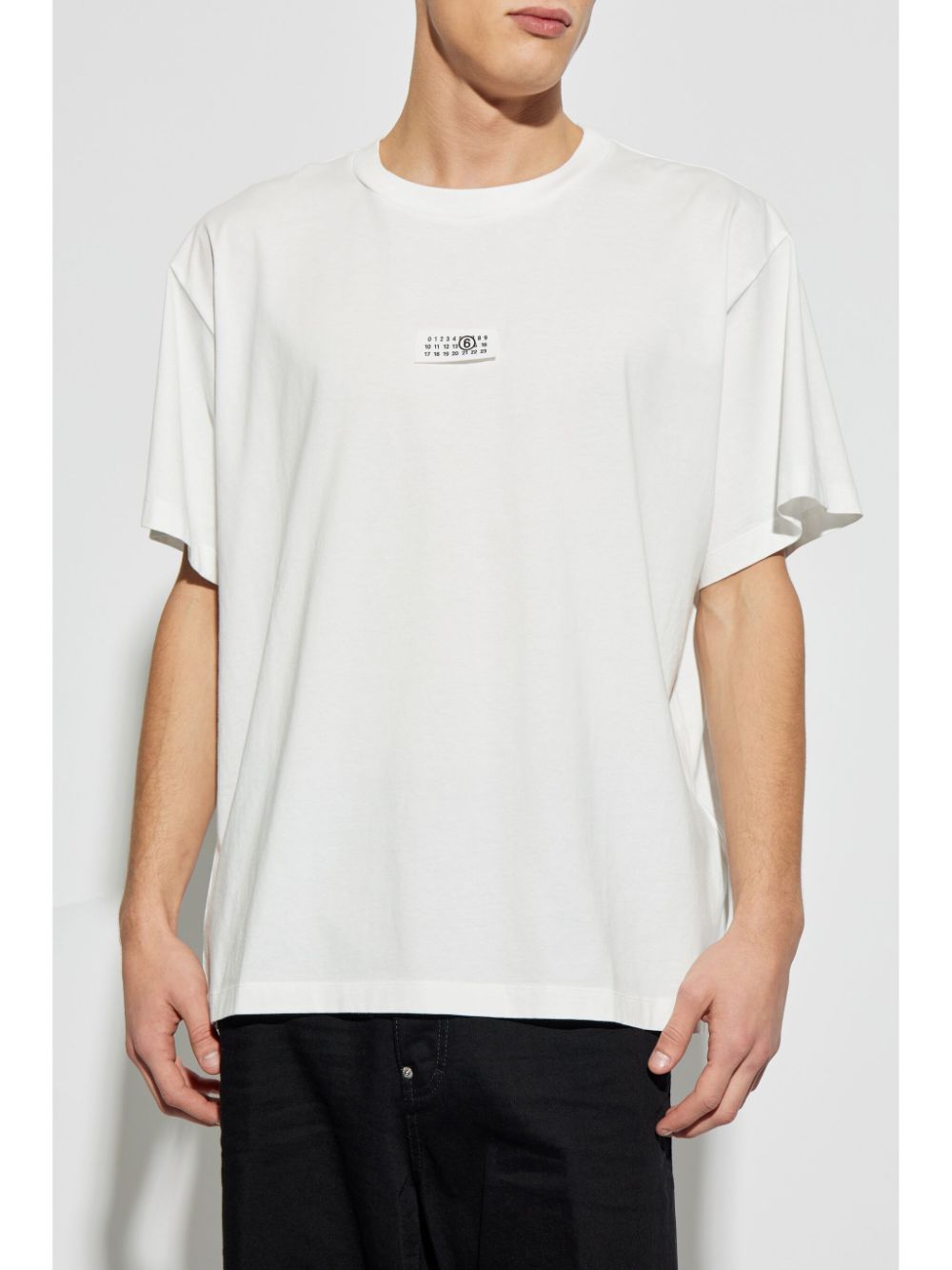 MM6 Maison Margiela Logo Tag Cotton T-Shirt White