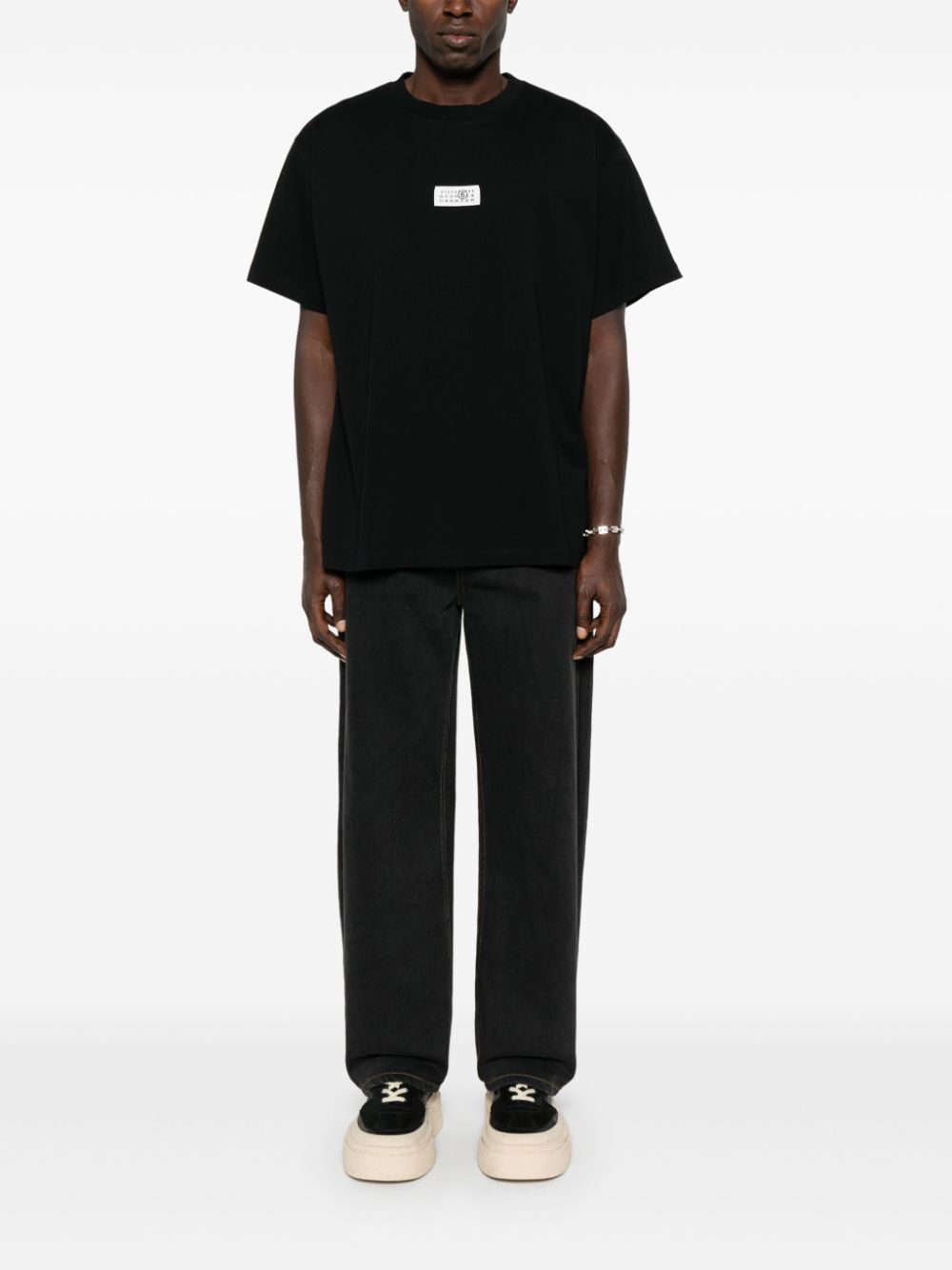 MM6 Maison Margiela Black Cotton T-Shirt