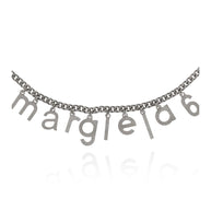 MM6 Maison Margiela Logo Necklace in Silver